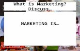 What is Marketing? Discuss… MARKETING IS…. TOPIC:Topic 4: Marketing LESSON TITLE: What is Marketing? LEARNING INTENTION: To understand what marketing.