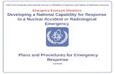 Emergency Exposure Situations Developing a National Capability for Response to a Nuclear Accident or Radiological Emergency Plans and Procedures for Emergency.