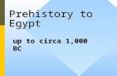 Prehistory to Egypt up to circa 1,000 BC. Introduction Period before writing Paleolithic, up to 13,000 BC Mesolithic, 13,000 - 8,000 BC Neolithic, after.