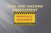 A hazard is anything that can cause injury or loss.