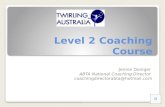 Level 2 Coaching Course Jennie Doniger ABTA National Coaching Director coachingdirectorabta@hotmail.com.