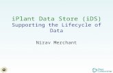 1 iPlant Data Store (iDS) Supporting the Lifecycle of Data Nirav Merchant 1.