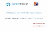 OPTIMISING AND PROMOTING YOUR WEBSITE Michael Heraghty, Heraghty Internet Consultants  .