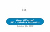 October 25, 2013 Diego Villarreal SHP – Columbia University Oil.