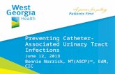 Preventing Catheter-Associated Urinary Tract Infections June 12, 2013 Bonnie Norrick, MT(ASCP) cm, EdM, CIC.