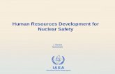 IAEA International Atomic Energy Agency Human Resources Development for Nuclear Safety J. Bastos NSNI/RAS.