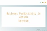 Solution Briefing Business Productivity in Action Keynote.