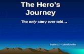 The Hero’s Journey The only story ever told… English 12 - Cultural Studies.