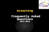 1 eLearning Frequently Asked Questions 2014-2015.