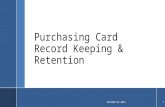 Purchasing Card Record Keeping & Retention REVISED 07-20151.