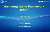 SDK Release Jan 2011 3D Group STRI Samsung Game Framework (SGF)