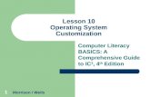 1 Lesson 10 Operating System Customization Computer Literacy BASICS: A Comprehensive Guide to IC 3, 4 th Edition Morrison / Wells.