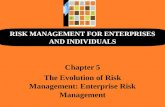 RISK MANAGEMENT FOR ENTERPRISES AND INDIVIDUALS Chapter 5 The Evolution of Risk Management: Enterprise Risk Management.