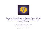 Copyright © Anastasia Pryanikova, 2011. All rights reserved. Rewire Your Brain to Speak Your Mind: Neuroscience Insights for Conflict Management By Anastasia.