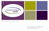 + Healthy People 2020: Physical Activity The American Community Krysti Maronski.
