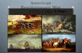 American Revolutionary War 1775-1783 4 Pages…. First Continental Congress O In 1774 delegates met in Philadelphia to decide what to do about the situation.