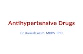 Antihypertensive Drugs Dr. Kaukab Azim. MBBS, PhD.