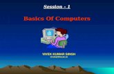 Session - 1 Basics Of Computers VIVEK KUMAR SINGH vivek@bhu.ac.in.