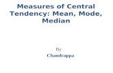 Measures of Central Tendency: Mean, Mode, Median By Chandrappa.