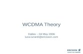 Slide title In CAPITALS 50 pt Slide subtitle 32 pt WCDMA Theory Dallas – 04 May 2006 luca.lunardi@ericsson.com.