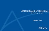APICS Board of Directors January 2015 Q4 Meetings Update.