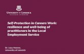 Self-Protection in Careers Work: resilience and well-being of practitioners in the Local Employment Service Dr. Lucy Hearne, University of Limerick.