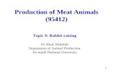 1 Production of Meat Animals (95412) Topic 9: Rabbit raising Dr Jihad Abdallah Department of Animal Production An-najah National University.