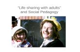 “Life sharing with adults” and Social Pedagogy. Social Pedagogy Social reconstruction Education Practice Partners Holistic Teamwork Shared living space.