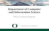 Department of Computer and Information Science Ph.D. Graduate Program.