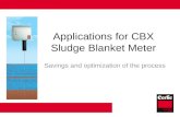 Applications for CBX Sludge Blanket Meter Savings and optimization of the process.
