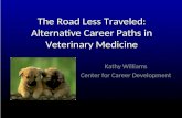 The Road Less Traveled: Alternative Career Paths in Veterinary Medicine Kathy Williams Center for Career Development.