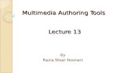 Multimedia Authoring Tools Lecture 13 By Razia Nisar Noorani.