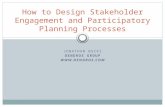 JONATHAN BUCKI DENDROS GROUP  How to Design Stakeholder Engagement and Participatory Planning Processes.