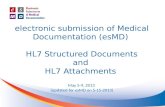 Electronic submission of Medical Documentation (esMD) HL7 Structured Documents and HL7 Attachments May 5-9, 2013 (updated for esMD on 5-15-2013)