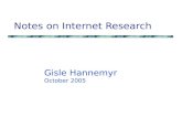Notes on Internet Research Gisle Hannemyr October 2005.