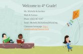 Welcome to 4 th Grade! Ms. Michelle Richardson Math & Science Phone: (602) 467-6187 Email: Michelle.Richardson@dvusd.org Classroom homepage: .