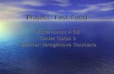 Project: Fast Food Bushmanov A 6B Cadet Corps 5 Teacher: Ibragimova Goulnara.