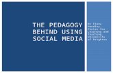 Dr Fiona Handley, Centre for Learning and Teaching, University of Brighton THE PEDAGOGY BEHIND USING SOCIAL MEDIA.