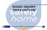 ROAD INJURY PREVENTION Western Cape Health and Wellness Summit.