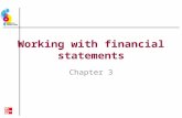 Working with financial statements Chapter 3. Key concepts and skills Know how to standardise financial statements for comparison purposes Know how to.