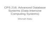 CPS 216: Advanced Database Systems (Data-intensive Computing Systems) Shivnath Babu.