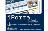 IPortal A revolutionary partnership project for communities APPRO/GSL AWARDS/Category C: Excellence in eCommunications for local information.