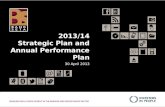 2013/14 Strategic Plan and Annual Performance Plan 30 April 2013.