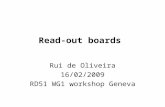Read-out boards Rui de Oliveira 16/02/2009 RD51 WG1 workshop Geneva.
