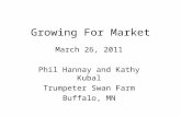 Growing For Market March 26, 2011 Phil Hannay and Kathy Kubal Trumpeter Swan Farm Buffalo, MN.