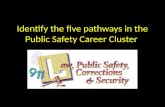 Identify the five pathways in the Public Safety Career Cluster.
