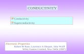 CONDUCTIVITY  Conductivity  Superconductivity Electronic Properties Robert M Rose, Lawrence A Shepart, John Wulff Wiley Eastern Limited, New Delhi (1987)