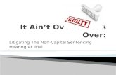 Litigating The Non-Capital Sentencing Hearing At Trial.