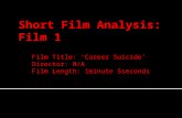 Film Title: ‘Career Suicide’ Director: N/A Film Length: 1minute 5seconds.