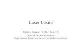 Laser basics Optics, Eugene Hecht, Chpt. 13; Optical resonator tutorial: